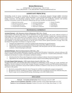 Principal Resumes And Cover Letters