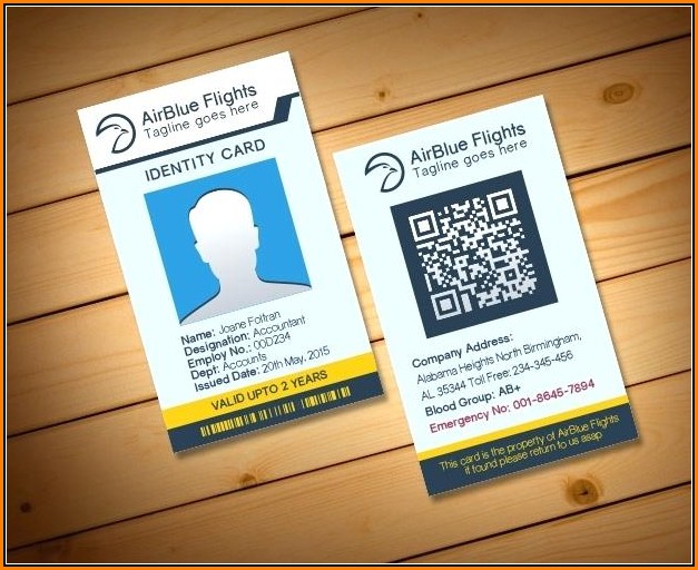 Pvc Id Card Template Free Download
