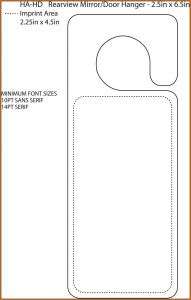 Rear View Mirror Hanger Template