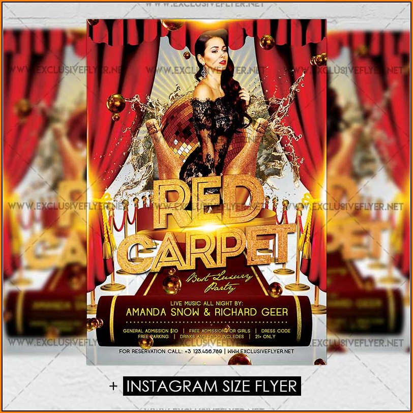 Red Carpet Flyer Template Free