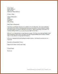 Resume Cover Letter Templates Word