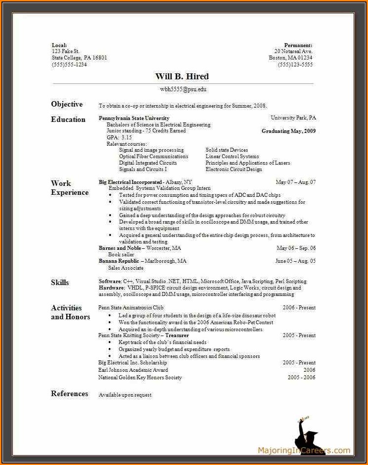 Resume For Dummies Template