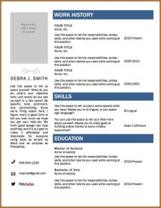 Resume Format Free Download In Ms Word 2010