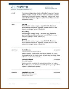 Resume Templates For Microsoft Word Download
