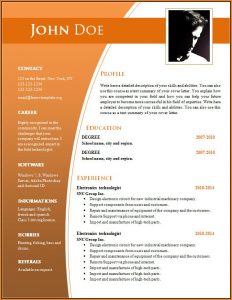 Resume Templates Free Download Word Document