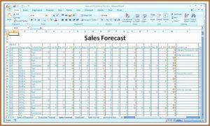 Sales Forecast Spreadsheet Template Excel