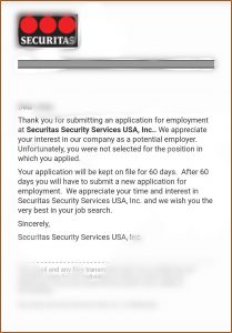 Securitas Job Application Form
