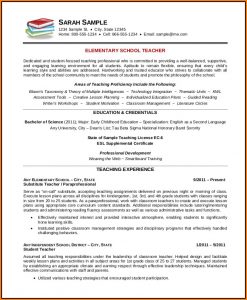Teacher Resume Template Word Free