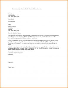 Template For Cover Letter For Job