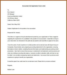 Template For Cover Letter For Job Application