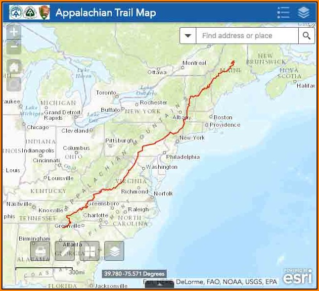 The Appalachian Trail Map
