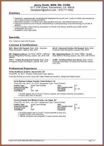 Travel Nurse Resume Template