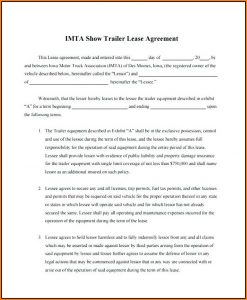 Truck Lease Agreement Template