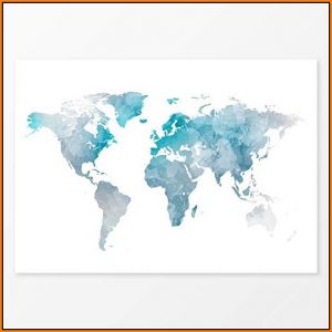 Watercolor World Map