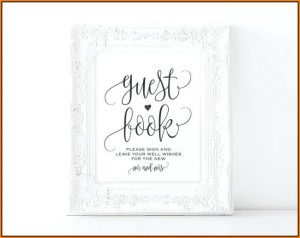 Wedding Guest Book Sign Template