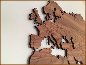 Wooden World Map Wall Decor