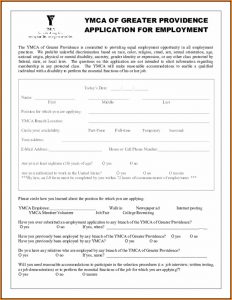 Ymca Job Application