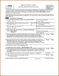 501c3 Form Sample