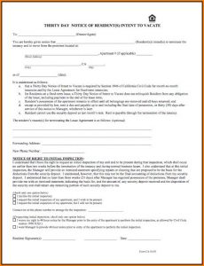 60 Day Notice To Vacate Form