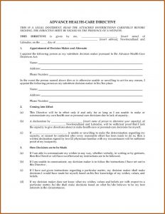 Advance Healthcare Directive Form California