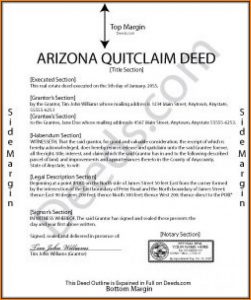 Arizona Quit Claim Deed Form