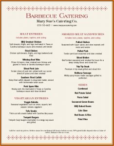 Bbq Catering Menu Template