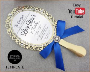 Beauty And The Beast Mirror Invitation Template