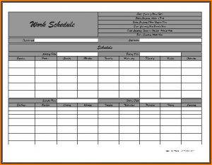Bi Weekly Employee Schedule Template Free