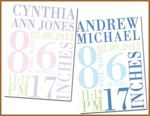 Birth Announcement Template Free Printable