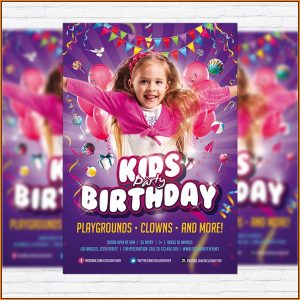 Birthday Flyer Templates For Microsoft Word