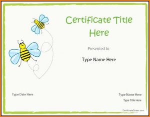 Blank Certificate Template For Kids