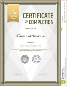 Blank Certificate Template Portrait