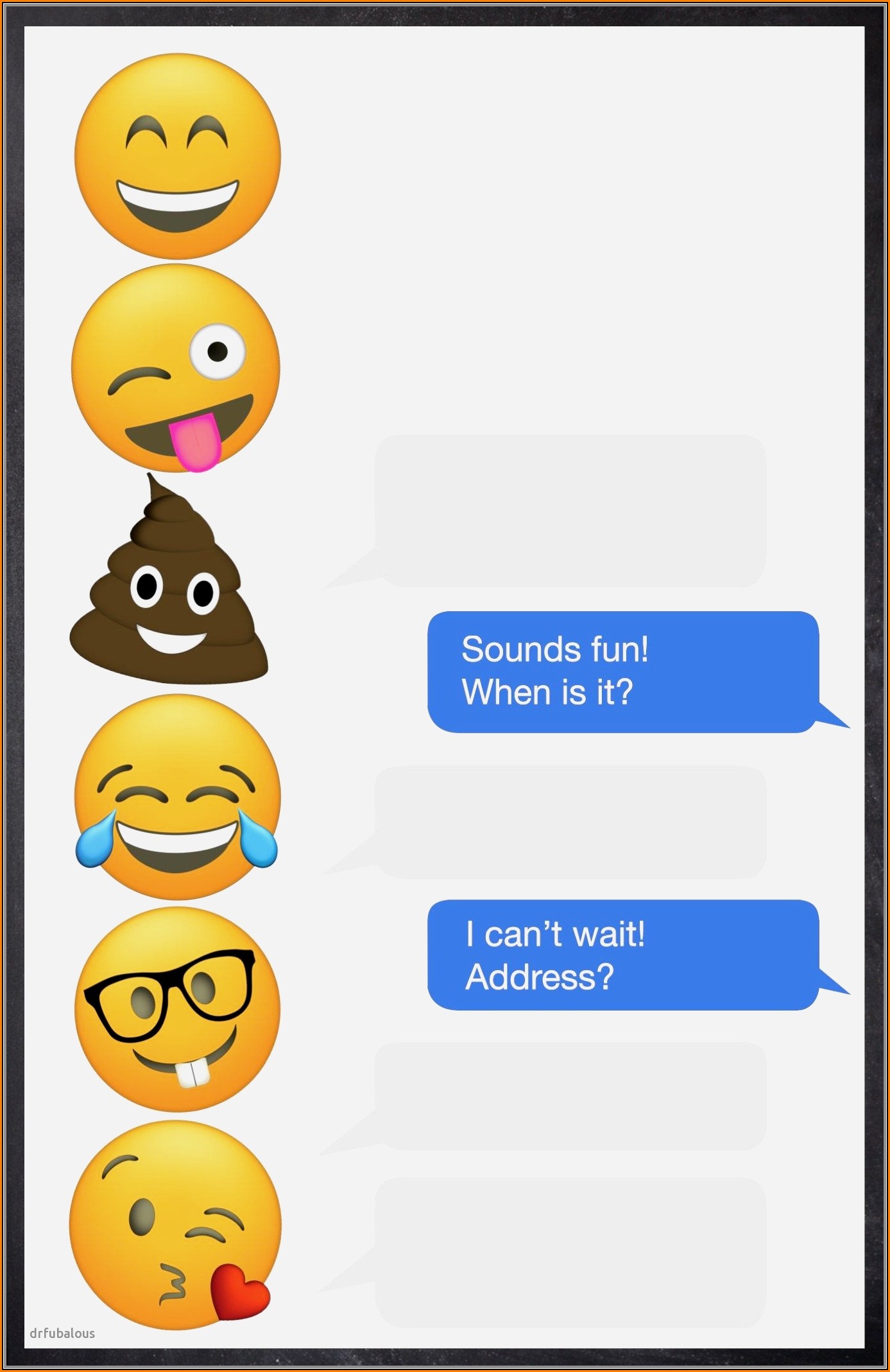 Blank Emoji Invitation Template