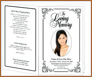 Blank Funeral Program Template Free Download