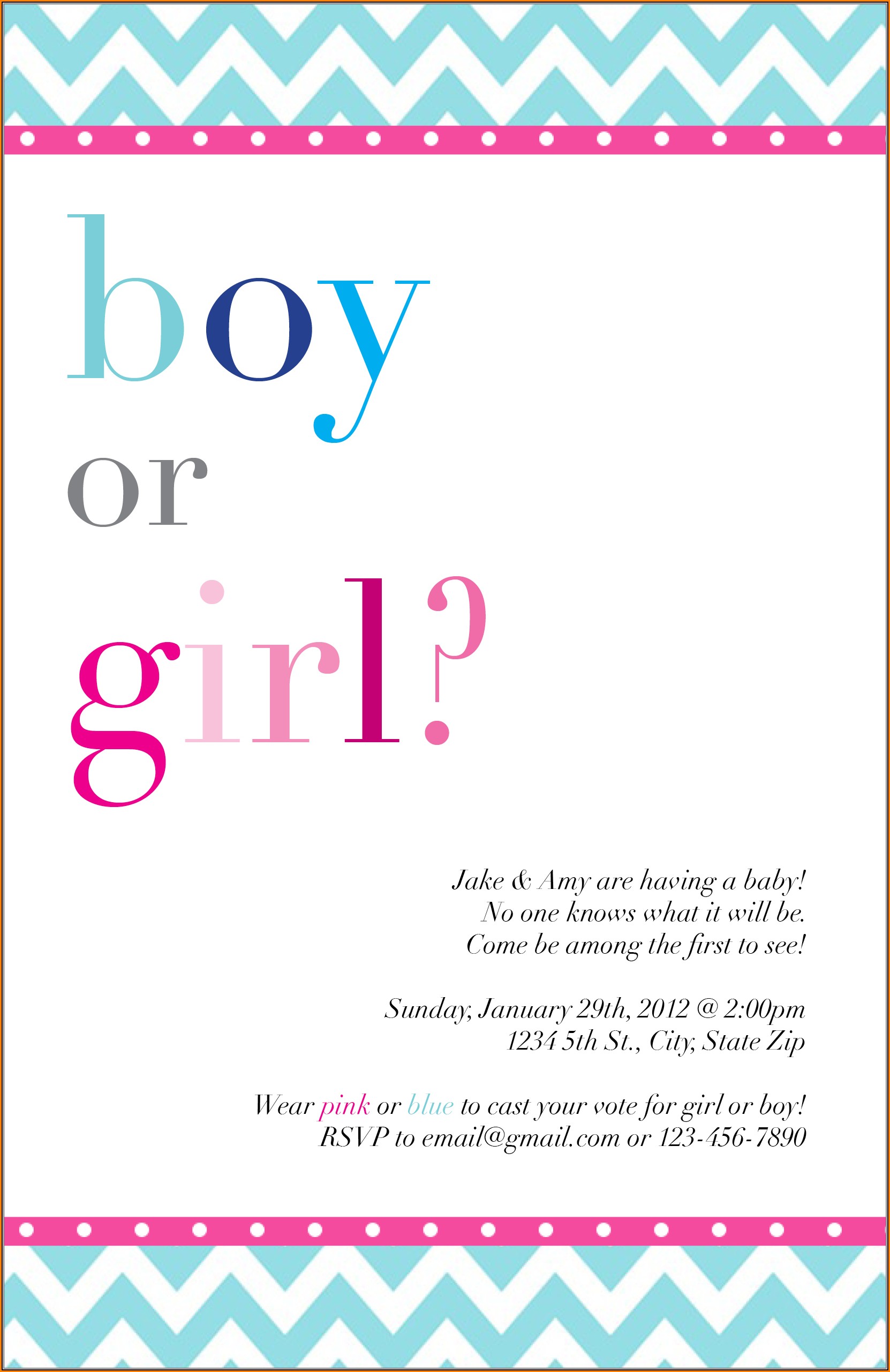 21 Posts Related to Gender Reveal Invitation Template Free Download.