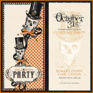 Blank Halloween Party Invitation Template