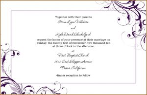 Blank Invitation Templates For Microsoft Word