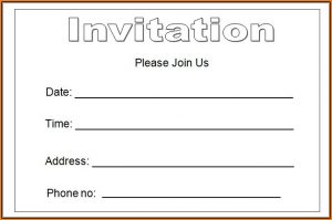 Blank Invitation Templates Free