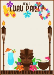 Blank Luau Invitation Template