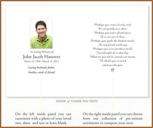 Blank Memorial Card Template