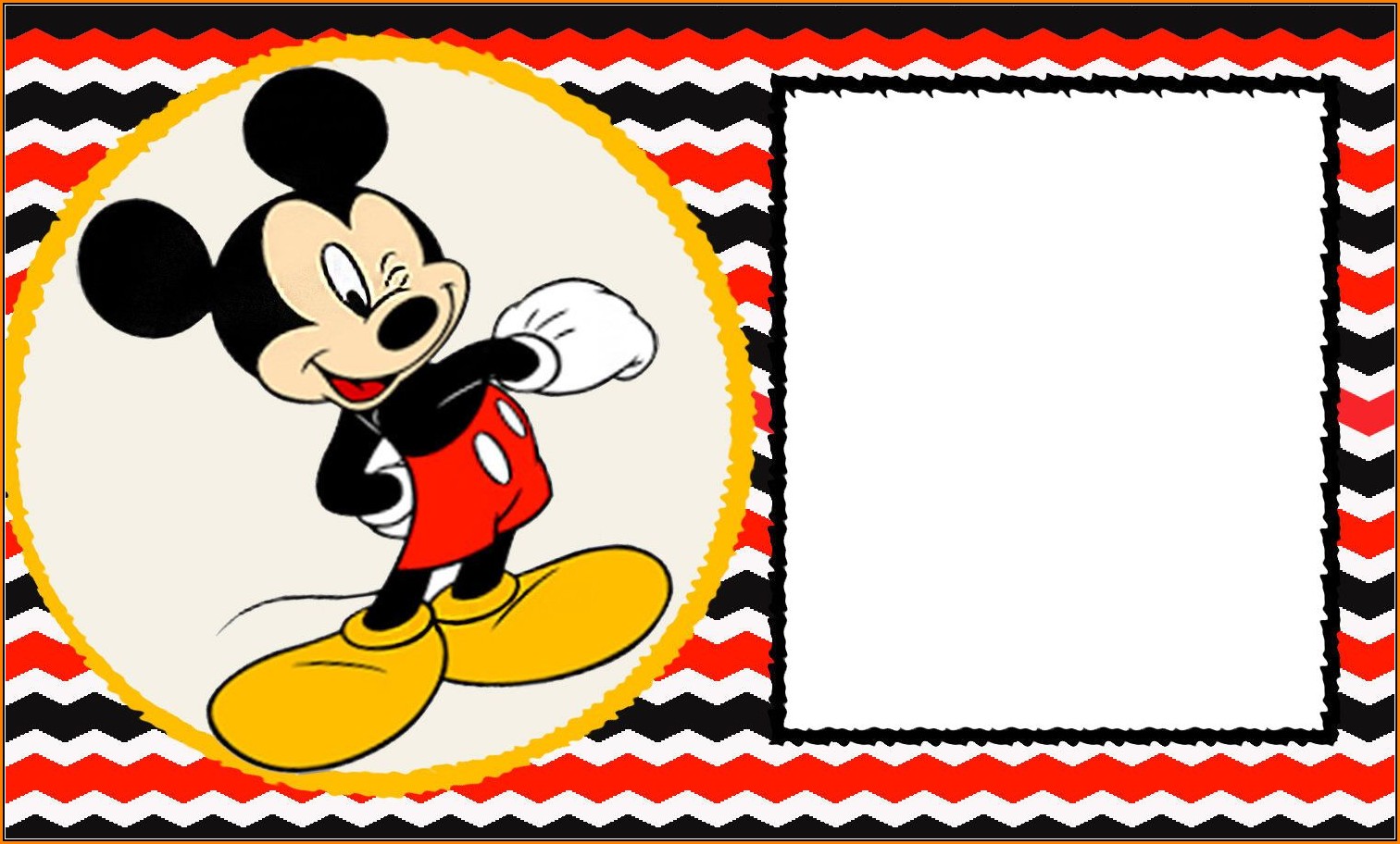 Blank Mickey Mouse Invitation Template