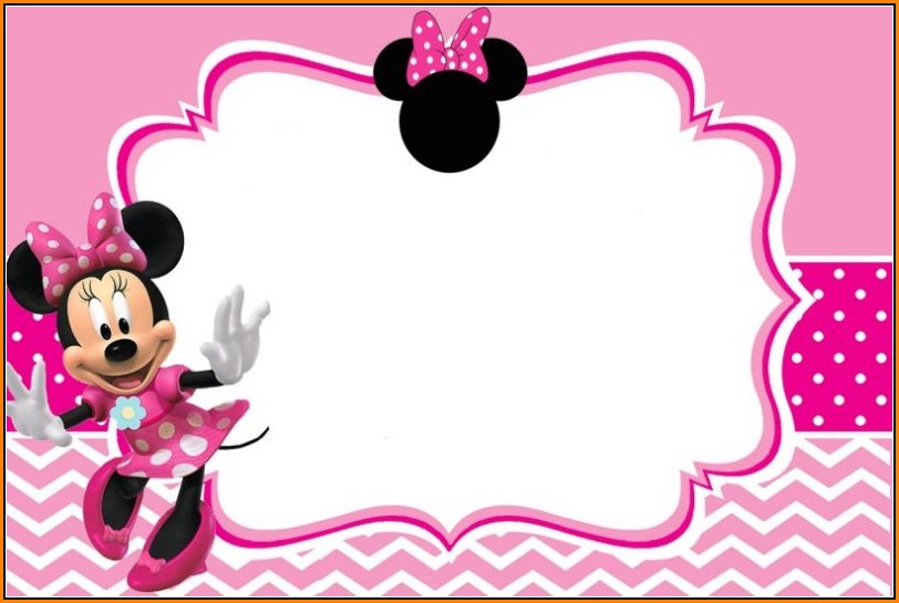 Blank Minnie Mouse Invitation Template