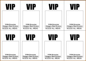 Blank Vip Pass Template