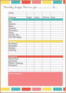 Business Budget Template Excel Uk