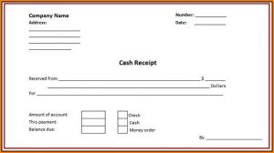 Business Cash Receipt Template