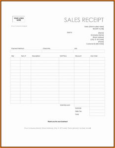 Business Receipt Template Microsoft Word