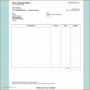 Business Receipt Template Word