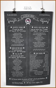 Catering Menu Template Free