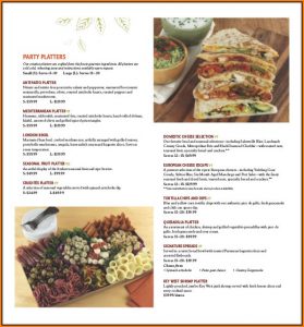 Catering Menu Templates Free Download