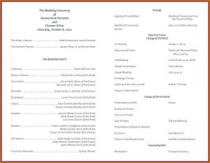 Catholic Church Wedding Program Template